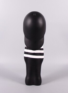 简约黑白人物雕塑摆件可爱卡通小女孩条纹设计师家居装饰品