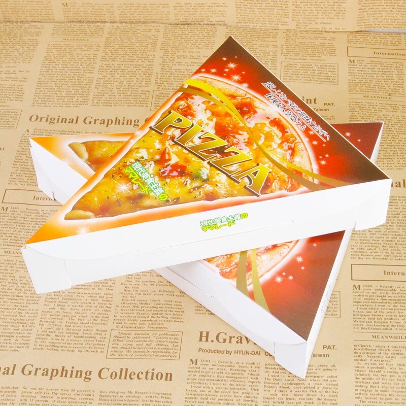 三角形披萨盒烘焙包装打包盒点心盒披萨包装盒pizza包装盒
