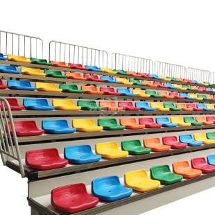 室外运动球馆看台低靠背足球场看台学校座椅中空吹塑阶梯连排椅子