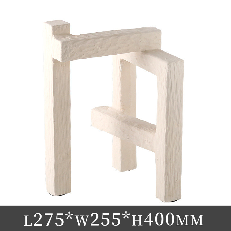 几何样板间横梁高架层叠摆件建筑客厅玄关酒店电视柜博古架装饰品