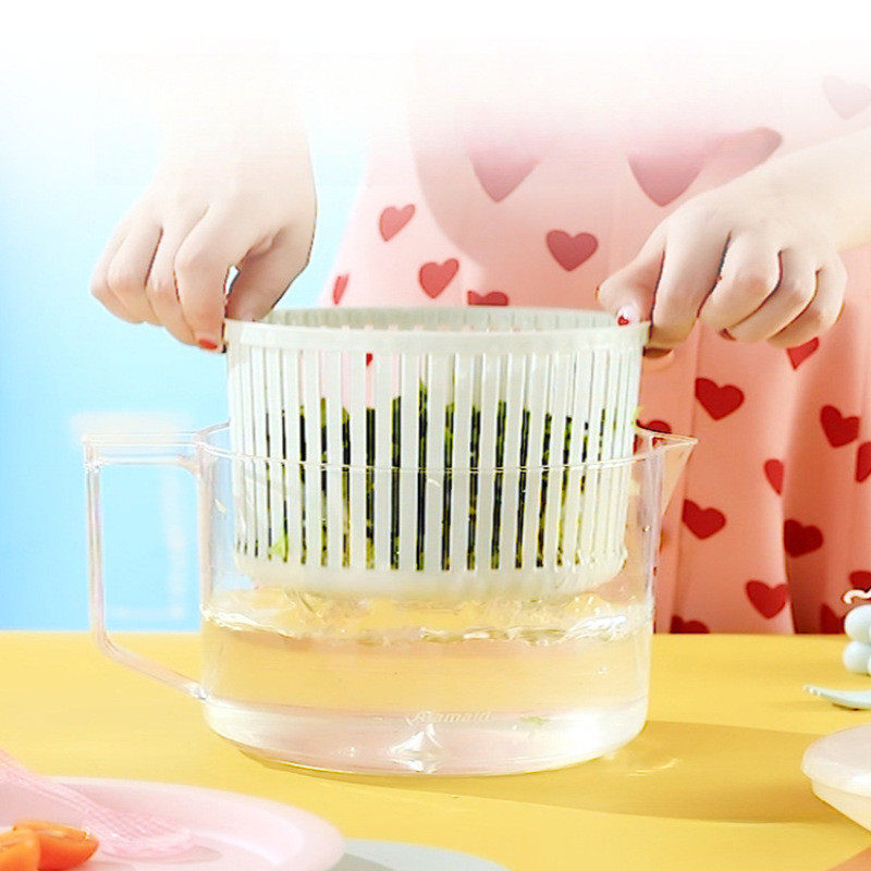 蔬菜脱水器厨房洗菜沥水篮沙拉甩水青菜果蔬甩干器神器,厨房/烹饪用具,手动果蔬脱水器/甩水器,淘宝优惠券,粉丝福利购,淘宝优惠卷