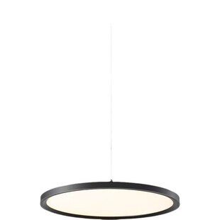 创意超薄led平板吊灯现代简约餐厅吧台办公室卧室黑色圆形吊线灯