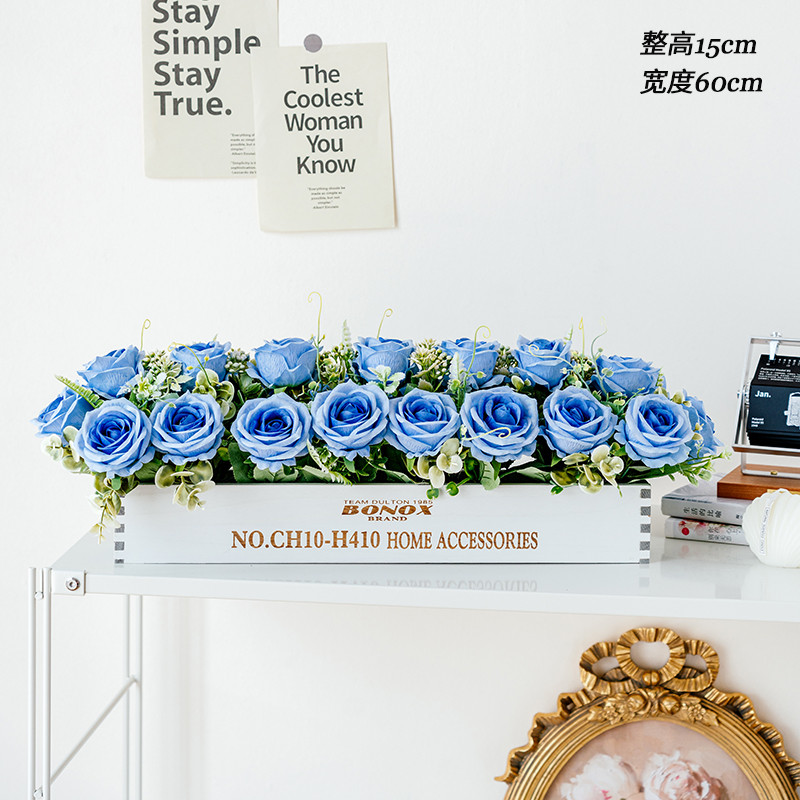 50cm仿真花假花栅栏客厅摆件插花绿植花束餐桌落地摆设绢花装饰花