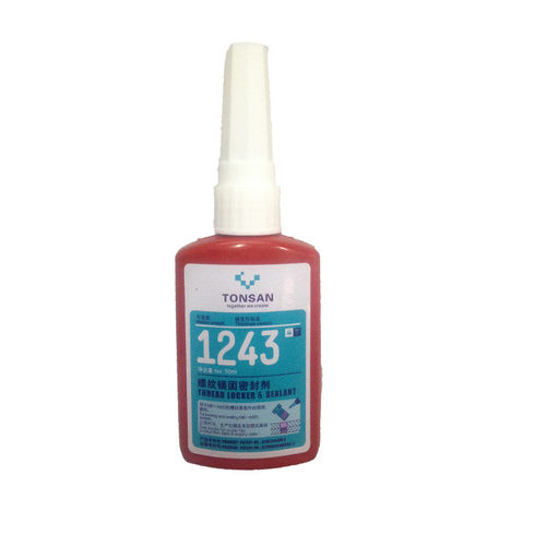 可赛新1243螺纹锁固剂螺丝螺母加固防松动可耐油胶水拆50ml