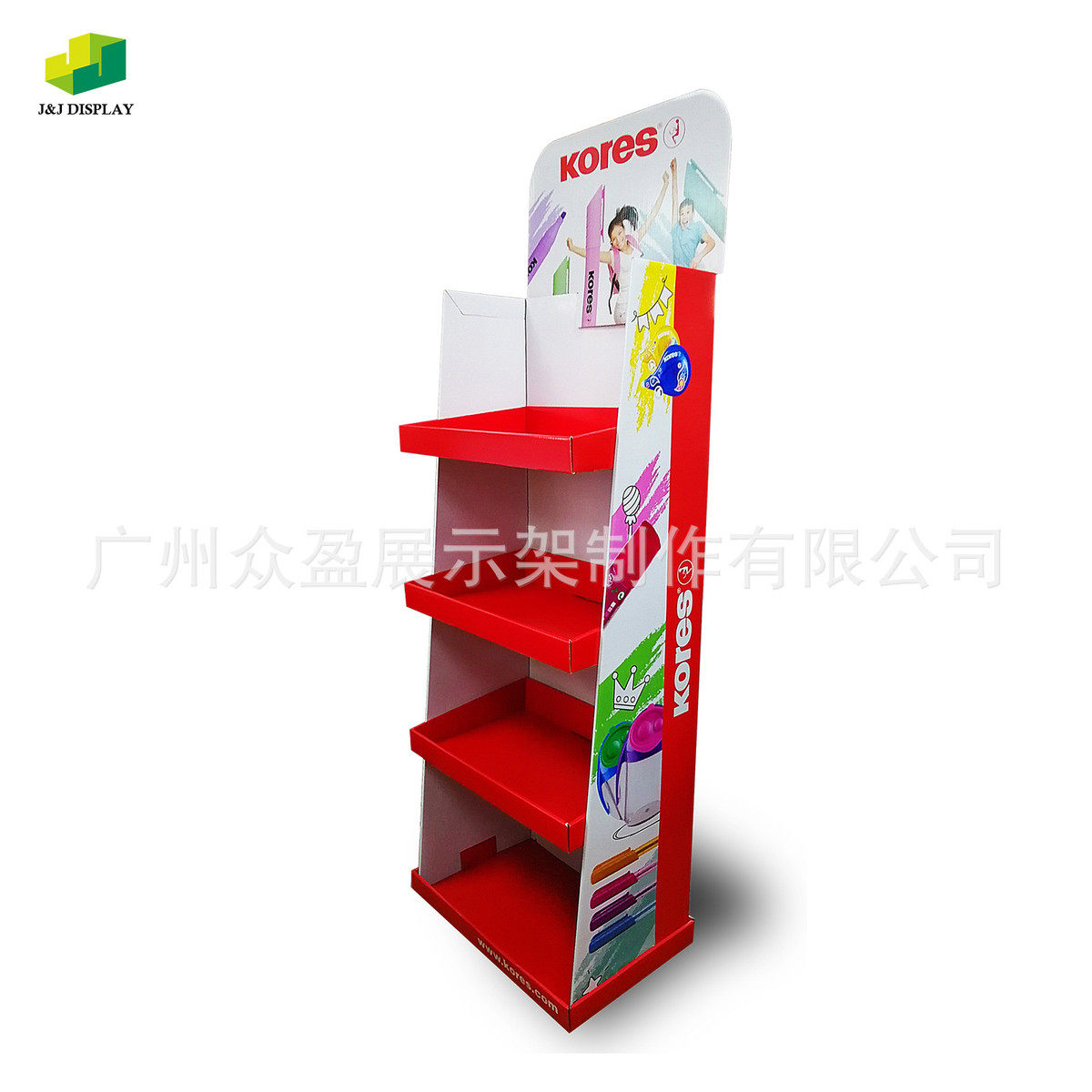 展示架纸货架陈列架文具用品纸质货架瓦楞纸货架纸厂家设计