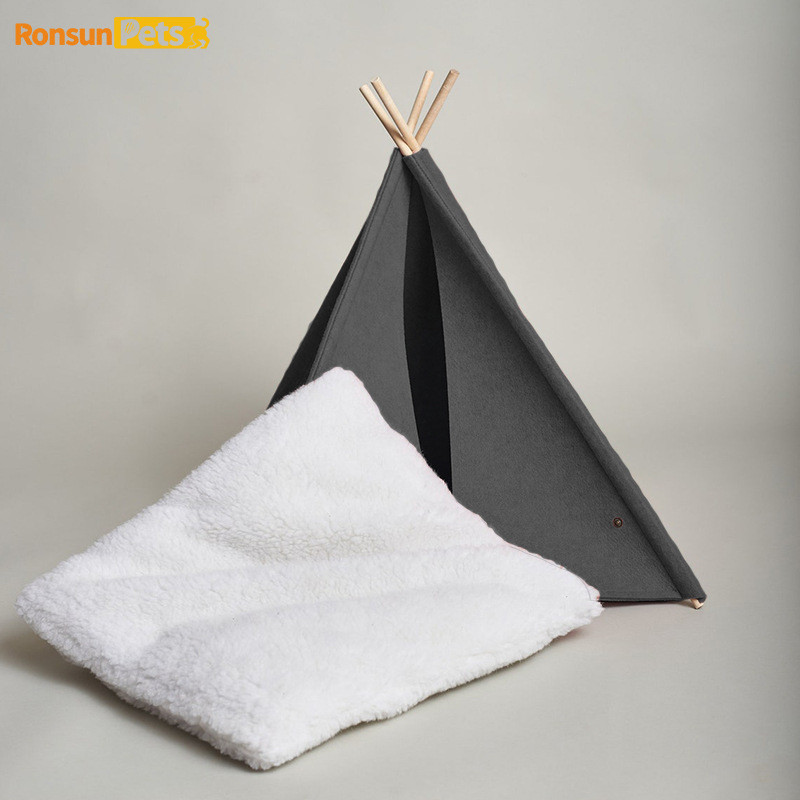 保温帐篷别墅猫窝大号透气毛毡猫房子半封闭可折叠猫帐篷猫小狗窝