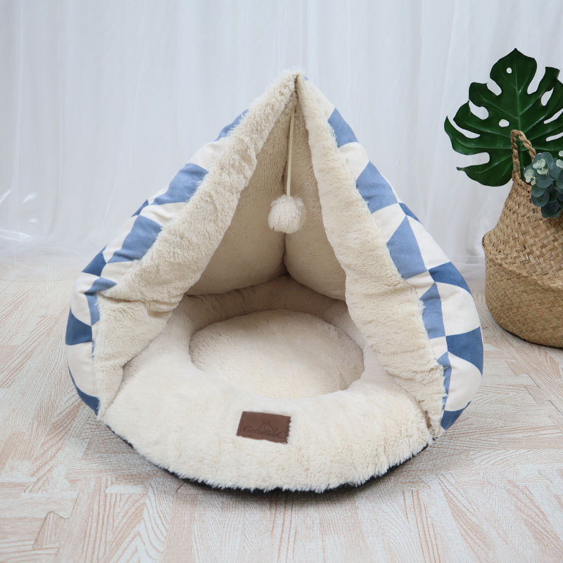 猫窝可拆洗深度睡眠宠物窝泰迪吉娃娃狗窝房子房子猫窝猫小猫咪