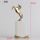 摆件纯铜马摆件高端大理石工艺品新品 北欧家居装 饰品客厅书房软装
