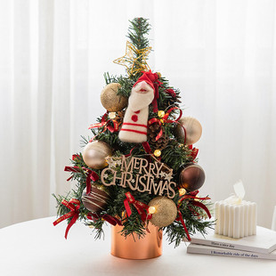 60cm叶装 饰树桌面摆 饰pe套餐混合迷你圣诞树家用30 1vpr圣诞装