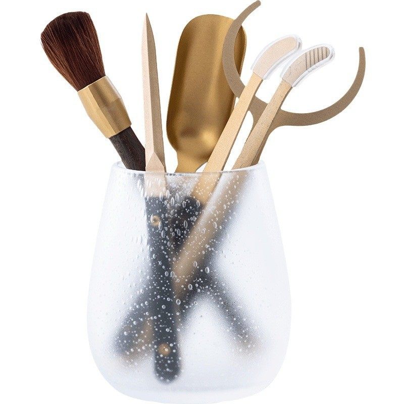 茶道六君子用具纯铜功夫茶具配件大全茶刀泡茶工具茶笔茶夹琉璃