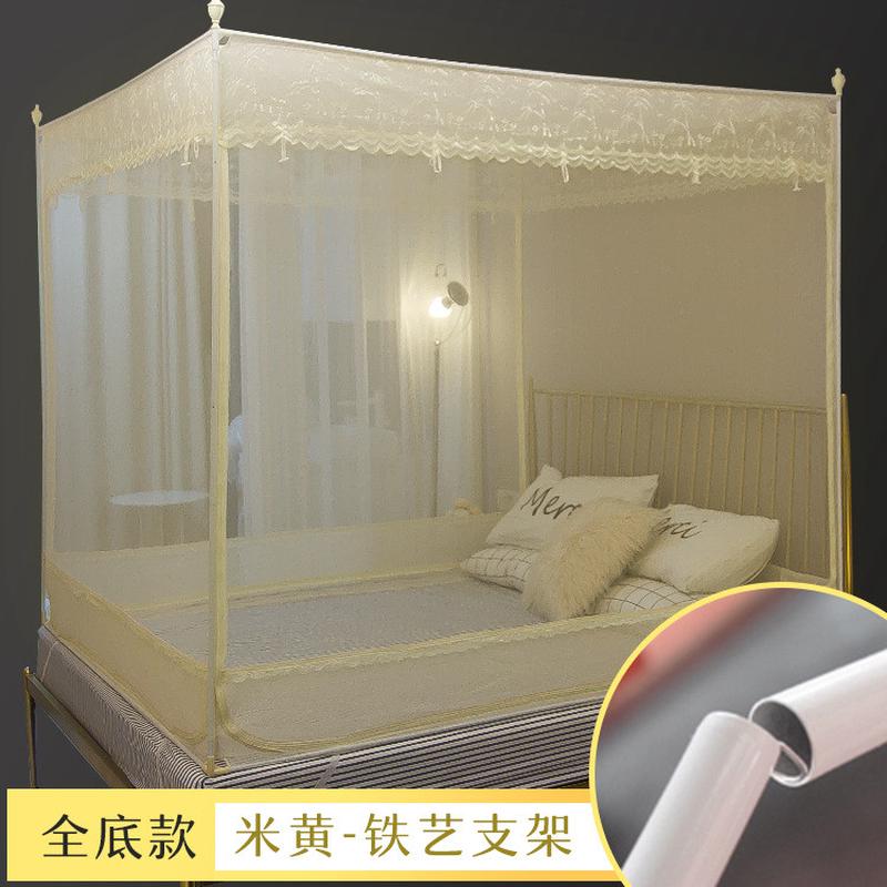 儿童新品蚊帐1.8m床家用小孩防掉拉链加厚三开门加密1.防摔