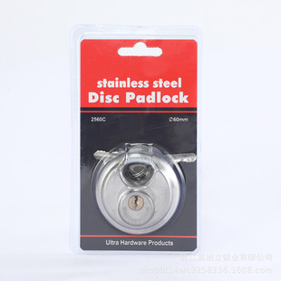 圆饼坚固耐用不锈钢防盗锁柜子仓库大门锁挂锁防水锁具批发