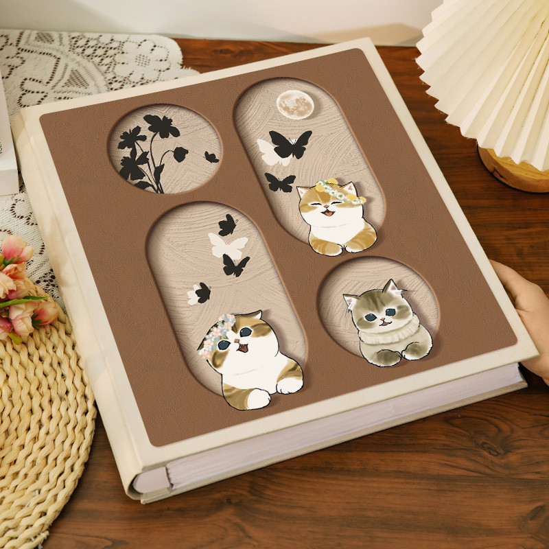 插页相册本大容量家庭纪念册情侣5寸6寸7照片宝宝收纳成长五六七3