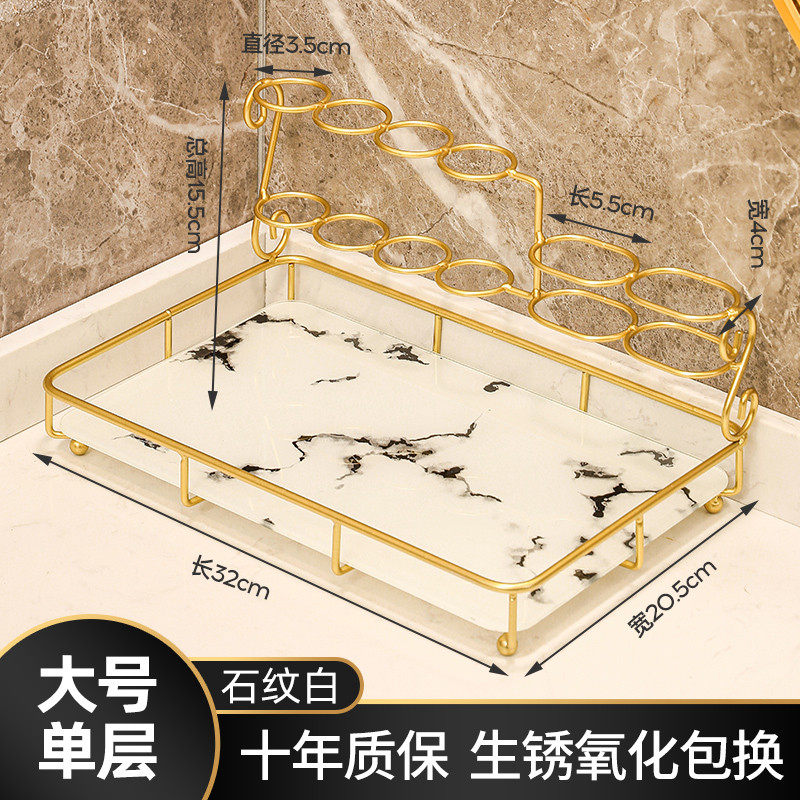 zq宾馆卫生间台面置物架酒店欧式简约收纳浴室柜香薰洗手池托