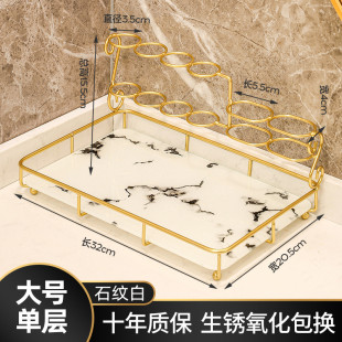 zq宾馆卫生间台面置物架酒店欧式简约收纳浴室柜香薰洗手池托