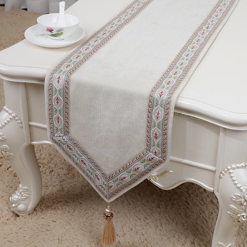 艺必旭高档中式古典桌布欧式美式奢华桌旗桌旗台布茶几桌旗餐垫