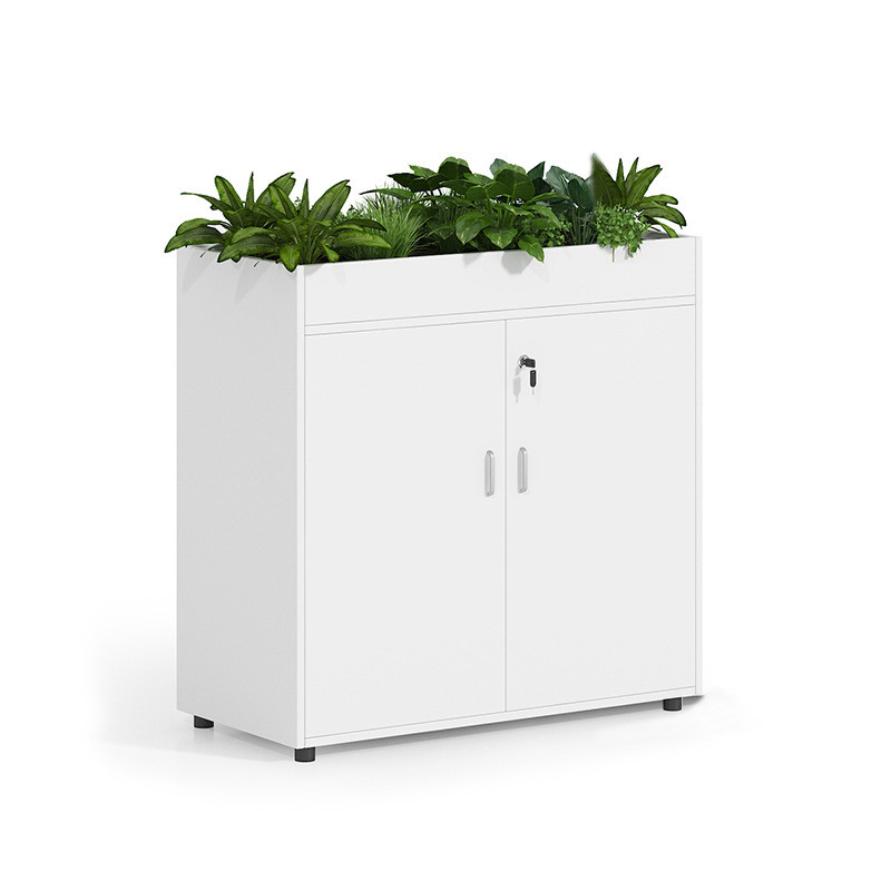 隔断花槽木质办公室文件柜档案资料柜矮柜储物柜桌边柜办公柜子柜