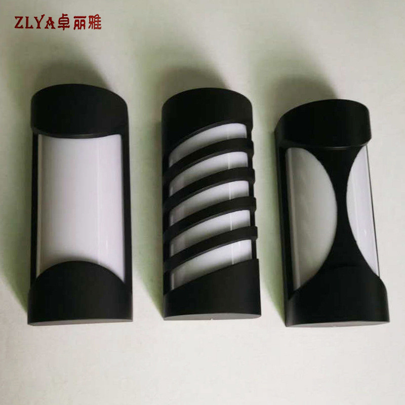 新款防潮LED壁灯户外墙壁走廊压铸铝喷粉壁灯半圆柱形室内壁灯
