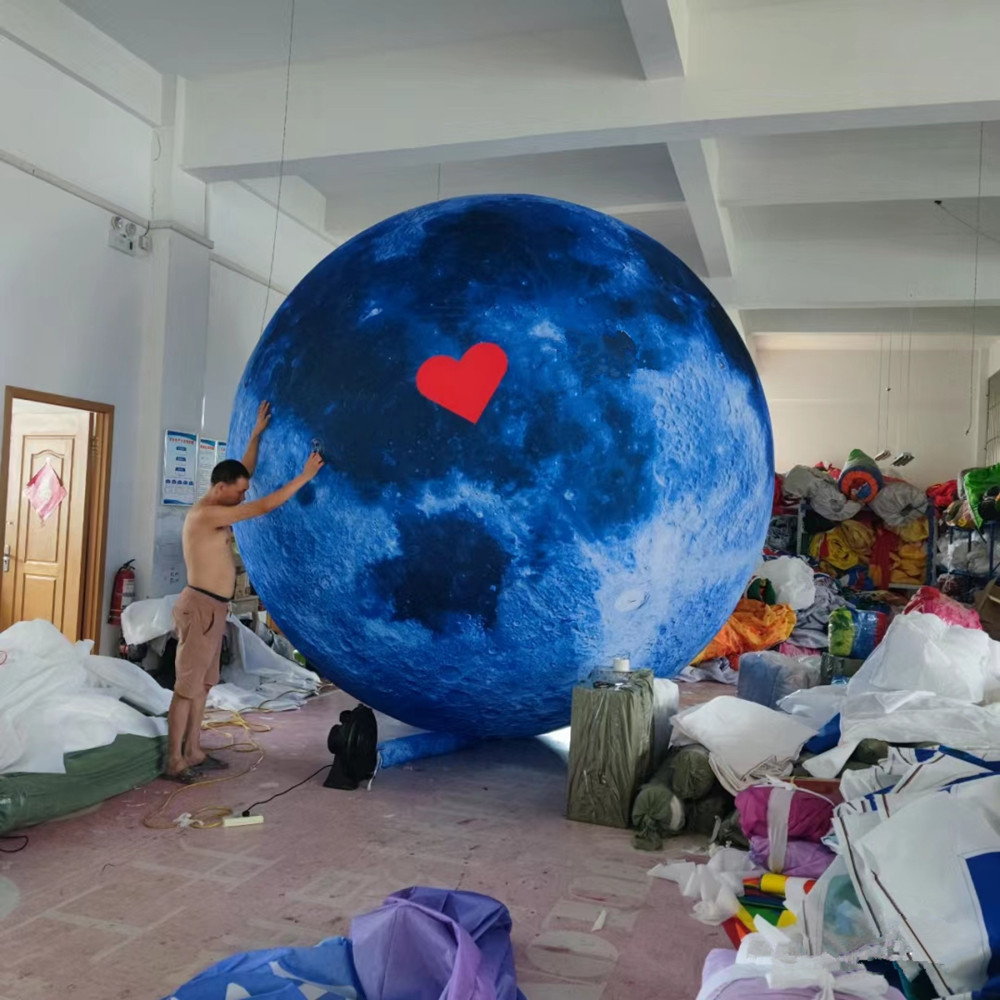 PVC充气星球气模PVC九大行星模型婚礼灯光悬挂落地商场展示道具