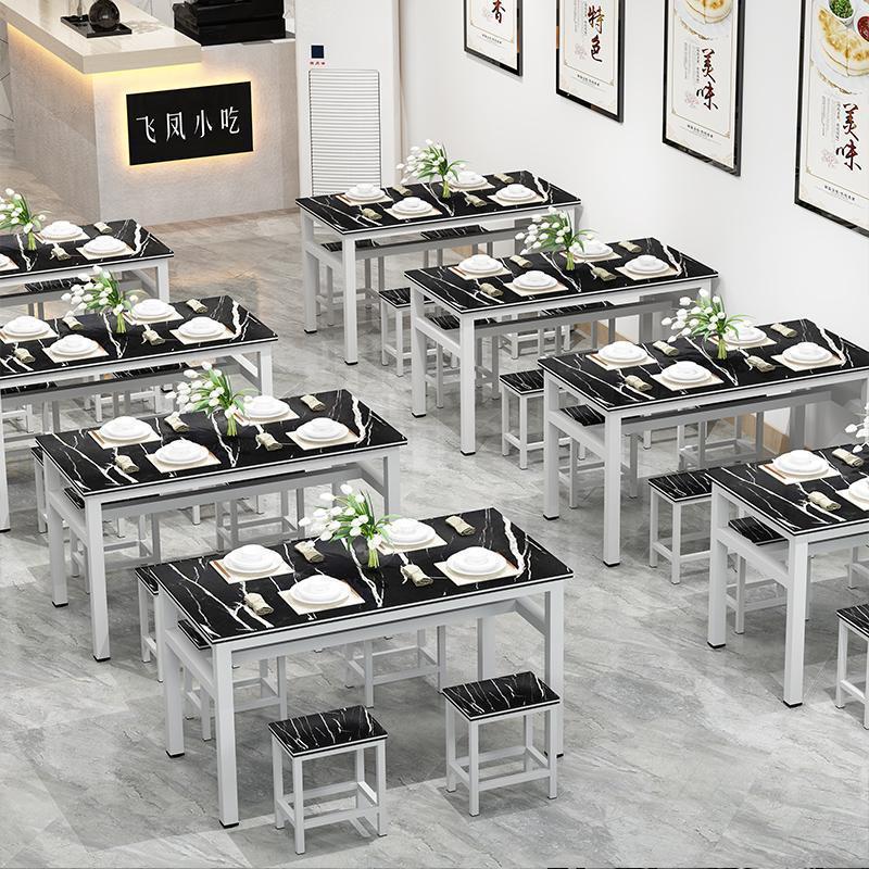 热销小方凳餐桌椅组合小吃店食堂饭店快餐桌椅大排档餐馆餐桌简约
