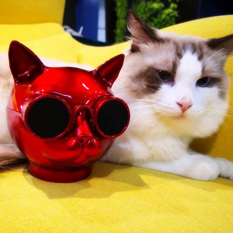 新款私模猫头狗头蓝牙音箱萌宠蓝牙音响喵星人宠物迷你音箱
