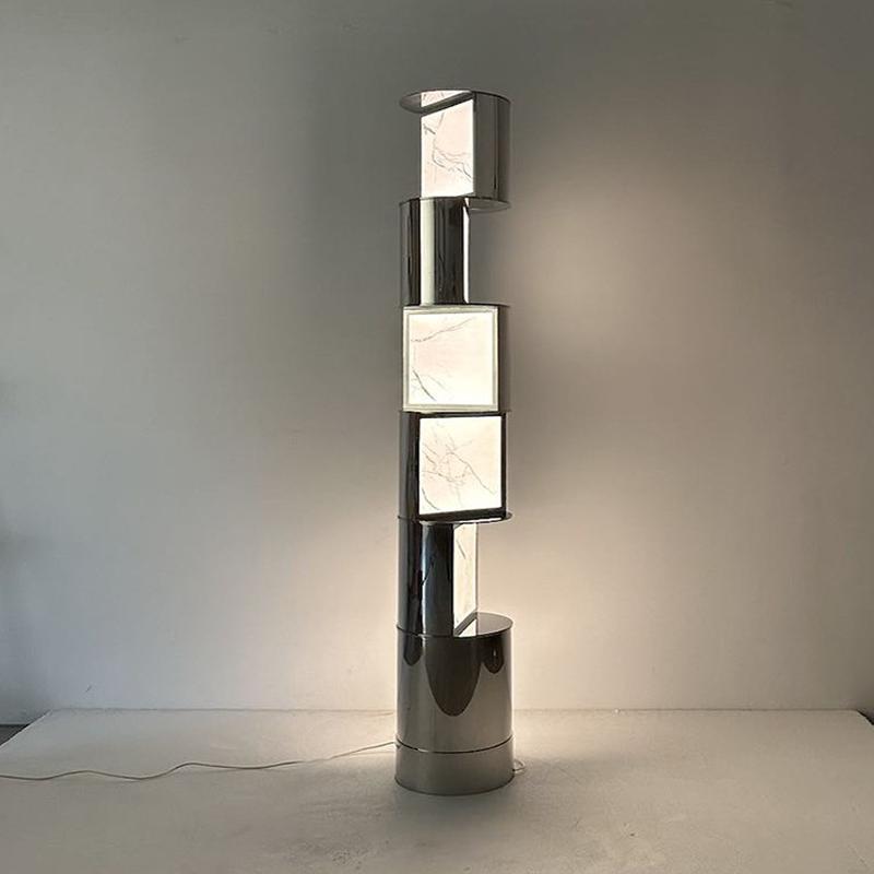 设计师不锈钢雕塑落地灯现代简约创意售楼处样板房客厅装饰奢华灯