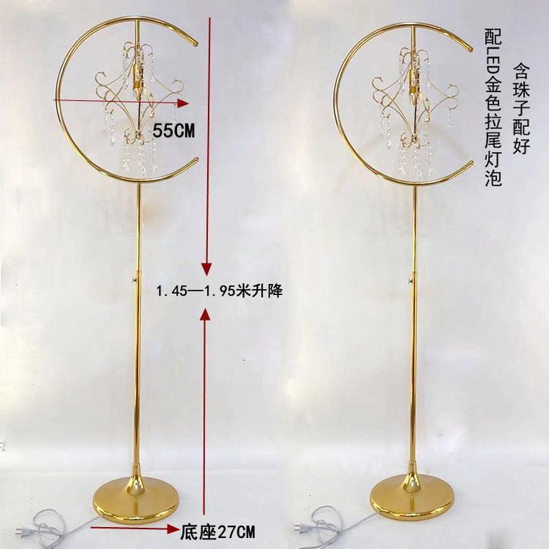 新款婚礼道具铁艺权杖路引灯金色婚礼厂家直销铁艺道具橱窗装饰