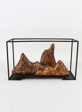 热销饰品假山摆件陈列博古架样板房客厅玄关柜抽象艺术软装新中式