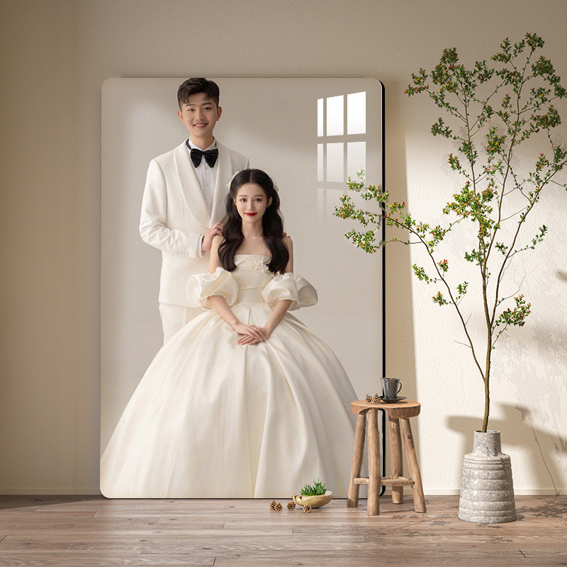 jih3批发婚纱照相框照片放大洗照片水晶结婚照大尺寸挂墙打印组合