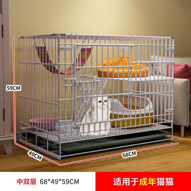 猫笼子家用不占地室内屋猫窝别墅一体笼别墅厂家直销折叠铁笼猫咪