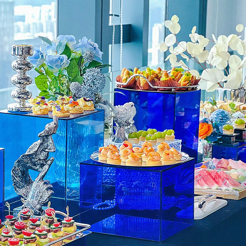 亚克力甜品台展示生日派对婚礼活动宴会甜品台装饰摆件道具半厂家