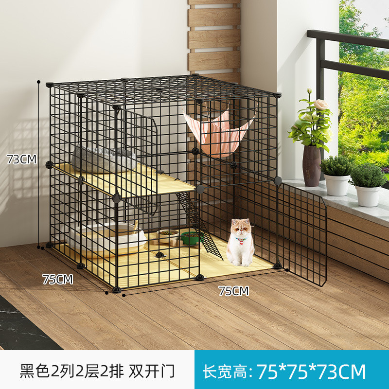 宠物猫笼子家用室内猫咪用品猫笼双层带两层一体厕所小型猫舍猫窝