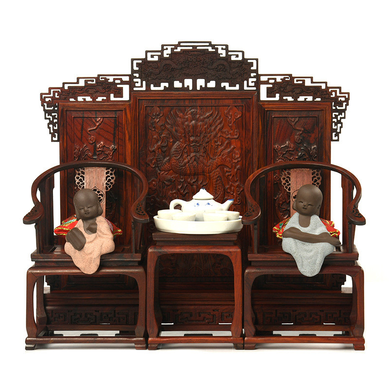 s588红木质工艺品新中式装饰摆件明清仿古屏家具模型迷你椅子微缩