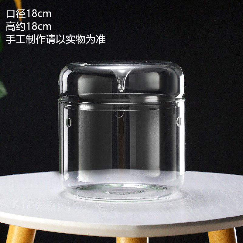 收藏手作桌面玻璃微景观露集杯植物观赏瓶透明采光生态瓶鱼缸瓶