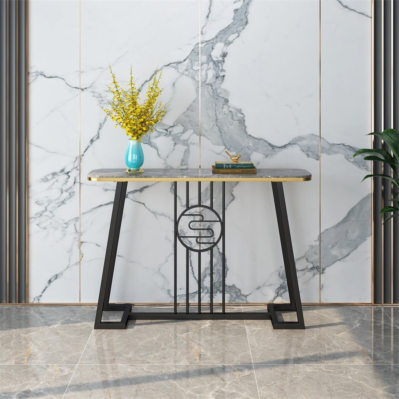 热销板岩轻奢玄关桌简约现代玄关柜玄关台客厅入户装饰端景台靠墙