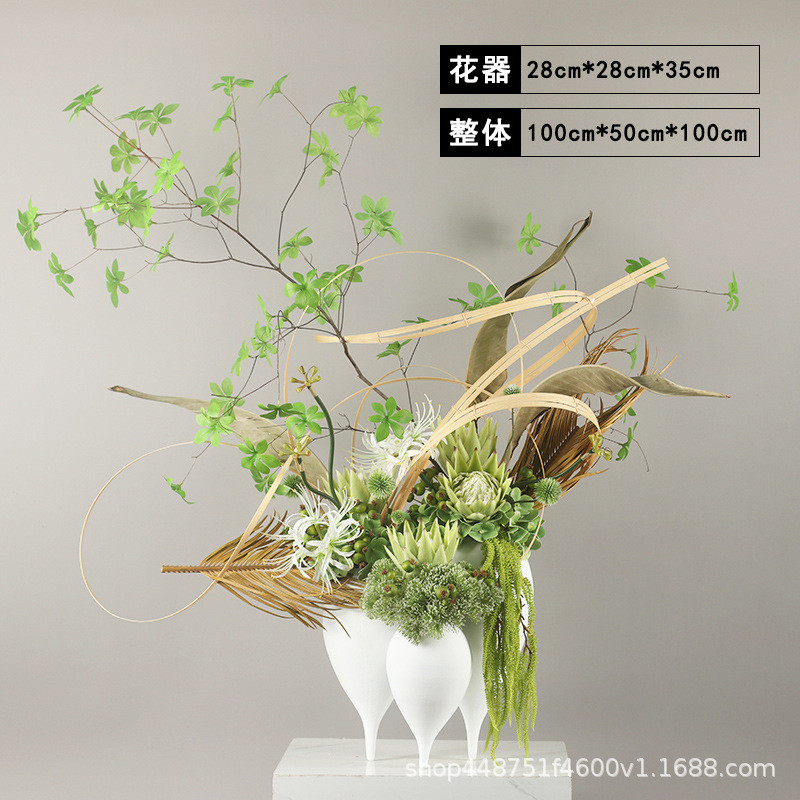 简约日式新中式仿真吊钟工艺品样板房售楼部桌面花艺摆件现代摆件