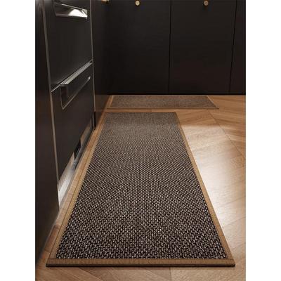 仿亚麻编织纹厨房地垫吸水防油防脏防污防滑脚垫门口吸油整铺垫子