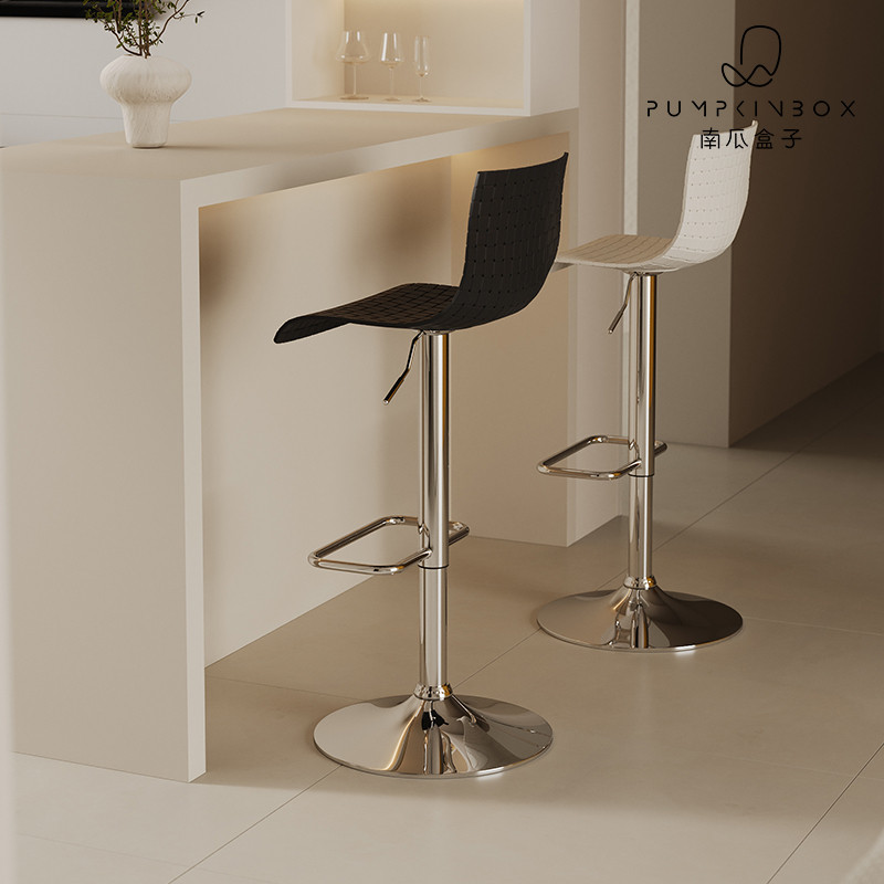 吧台椅升降椅子轻奢高脚凳吧台凳家用酒吧高脚椅收银前台靠背凳子