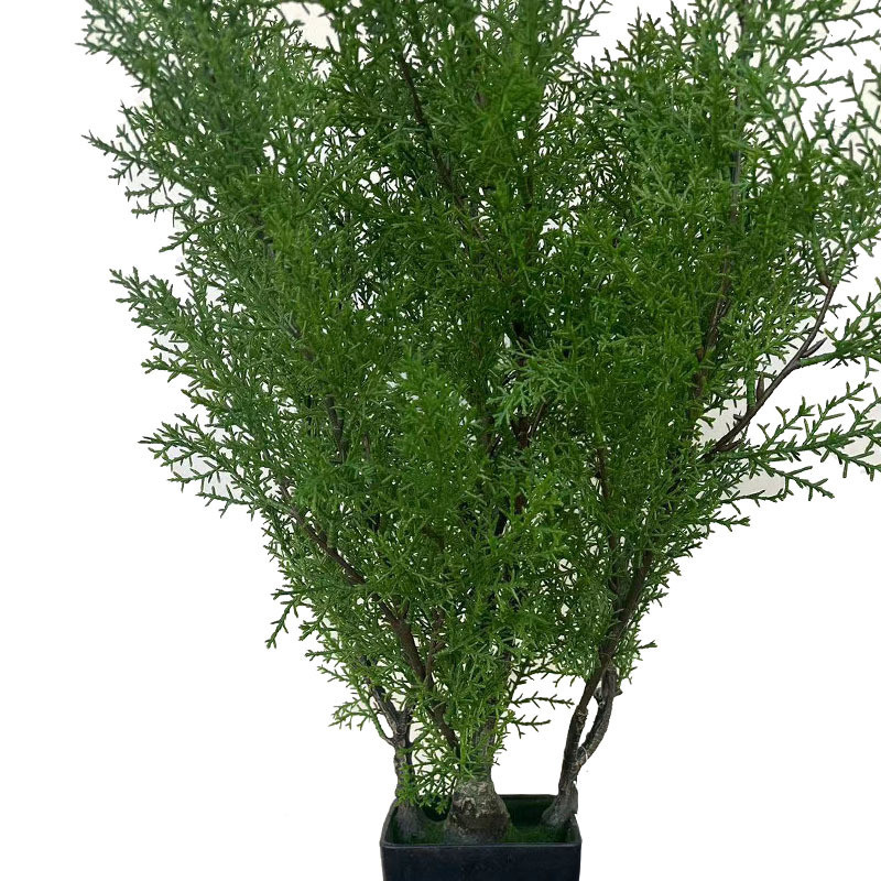 仿真植物盆栽盆栽柏树绿植圣诞叶圆柏树罗汉松盆栽室内装饰造景