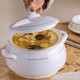 热销金边骨瓷宫廷煲汤盆双耳汤碗大号汤煲带盖耐高温家用陶瓷汤锅