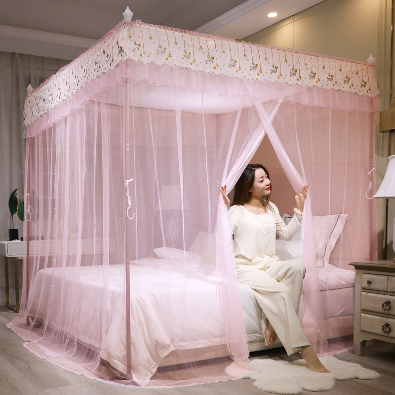 qjao批发蚊帐2022新款1米8大床落地式卧室1.2米蚊帐家用2.0x2.2纹