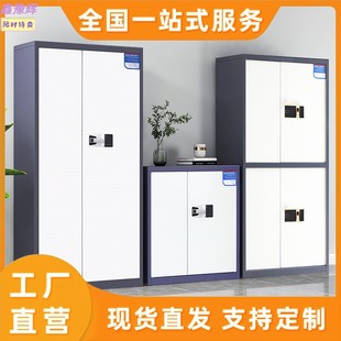 文件柜保险柜铁皮资料柜矮柜办公室储物柜 钢制指纹电子保密柜密码