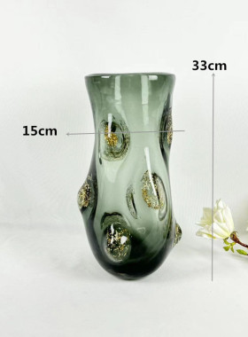 北欧玻璃花瓶轻奢摆件创意琉璃艺术花瓶批发摆件花器装饰品软装推