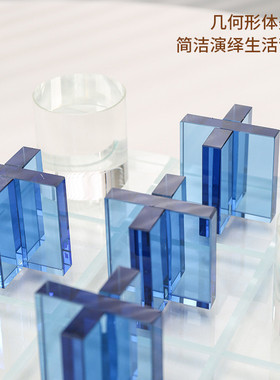 现代轻奢水晶饰品摆件摆件样板房间售楼处玄关柜家居软装棋盘批发