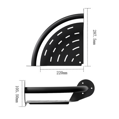 老年高档卫生间浴室加大加厚不锈钢带扶手三角置物架承重安全轻奢