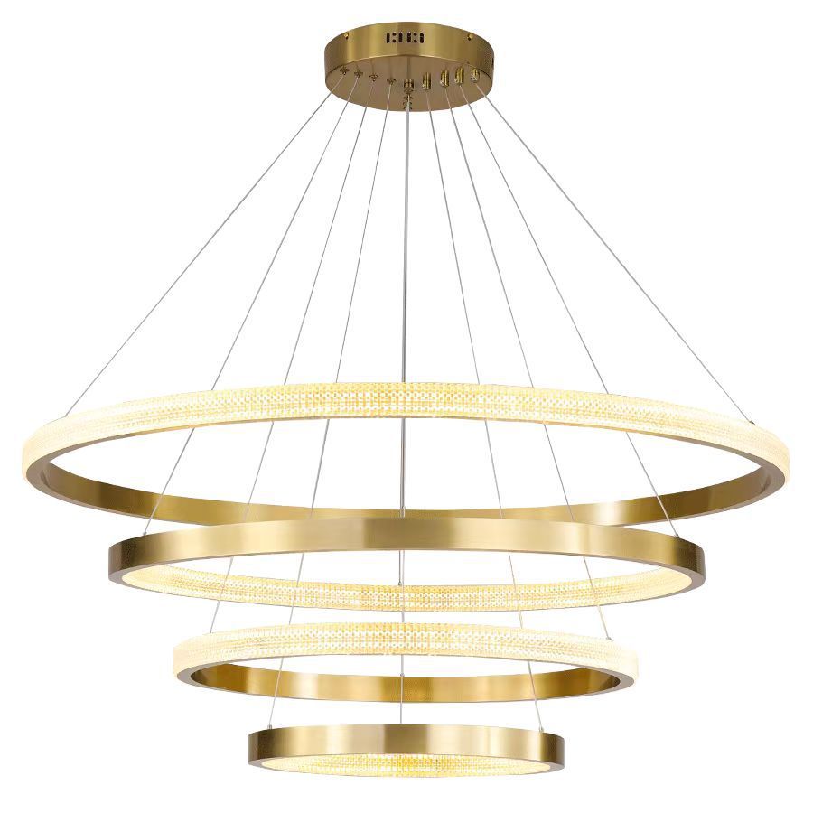 客厅吊灯新款后现代led餐厅吊灯复式楼别墅酒店工程灯环形网红灯