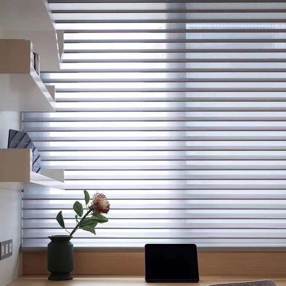 香格里拉帘卧室书房办公室免打孔百叶窗帘卫生间遮光手拉卷帘批发