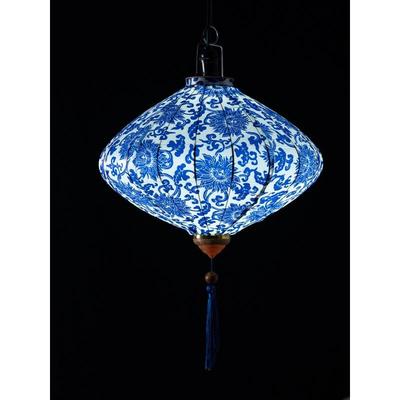 节日钻石灯笼商场开业吊饰青花瓷绸缎中式复古户外宫灯中庭挂饰