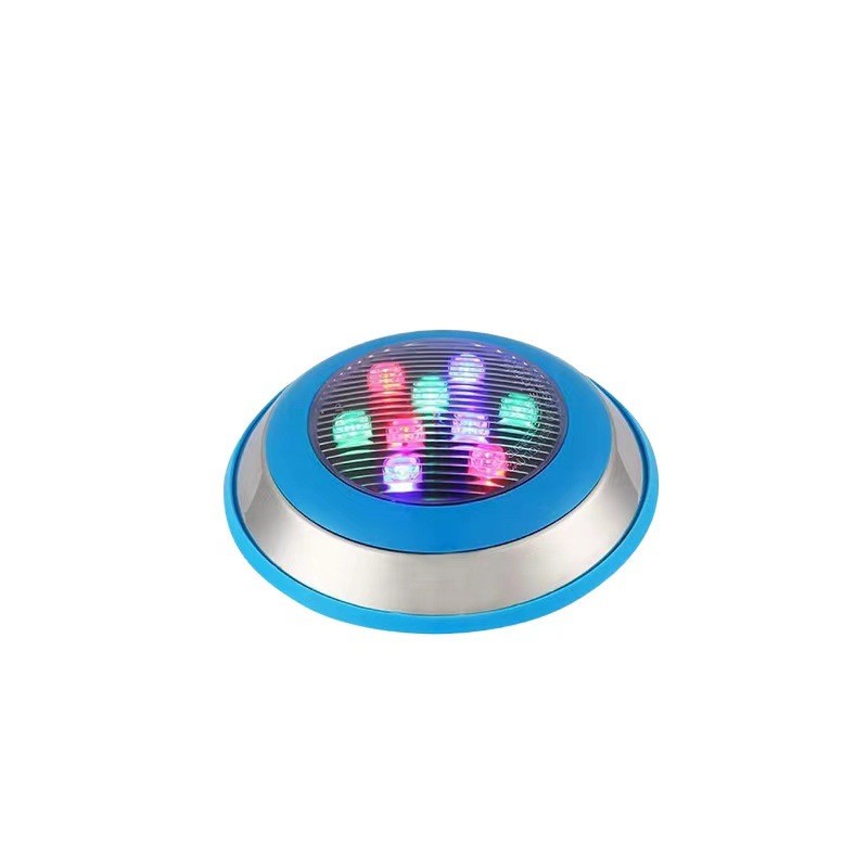 led遥控灯不锈钢abs挂壁式ip68七彩泳池照明景观水池下底涌泉