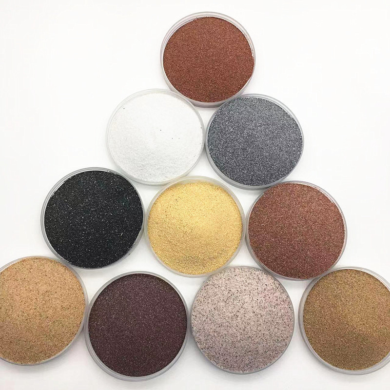 厂家供应天然彩砂真石漆原材料天然砂建筑装修用环氧地坪彩砂